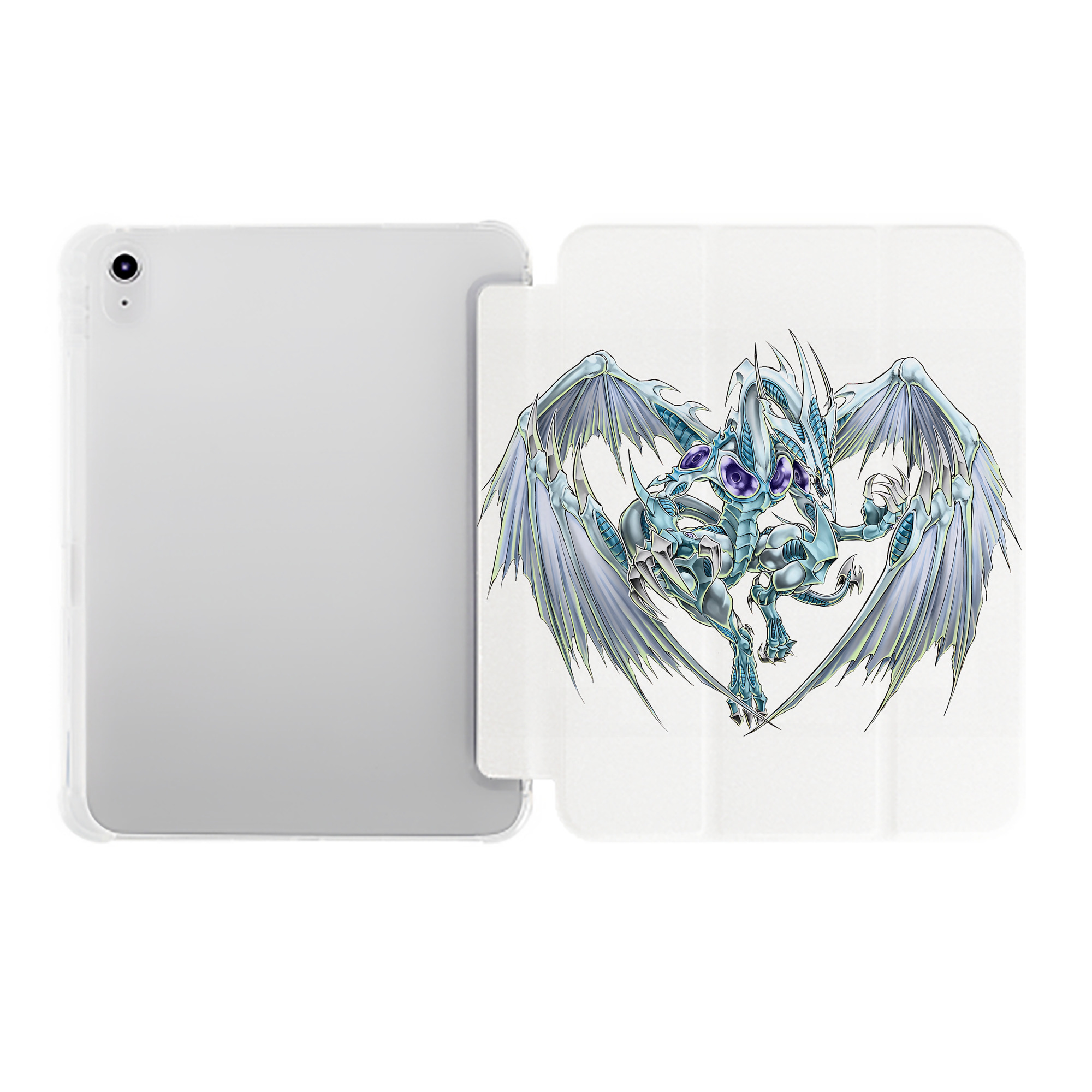 （画像用） 遊☆戯☆王 Yu-Gi-Oh! IPad ケース ペン収納付き 三つ折りスタンド PUレザー×シリコン 対応機種9.5/10.5/10.9インチ